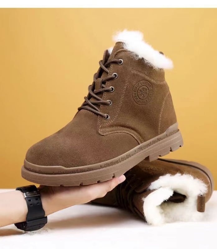 Unisex talvesussid veisnahast ja villase voodriga, paksenenud talla, libisemiskindel ja kulumiskindel