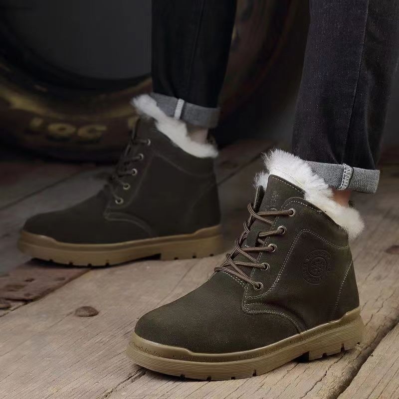 Unisex talvesussid veisnahast ja villase voodriga, paksenenud talla, libisemiskindel ja kulumiskindel
