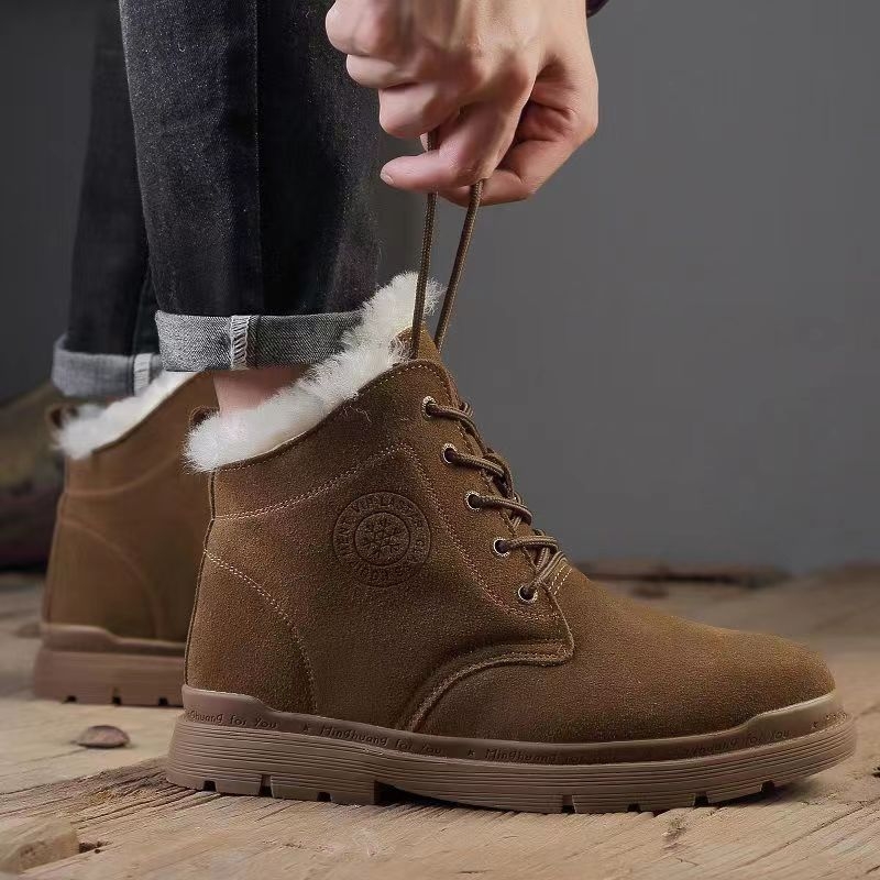 Unisex talvesussid veisnahast ja villase voodriga, paksenenud talla, libisemiskindel ja kulumiskindel