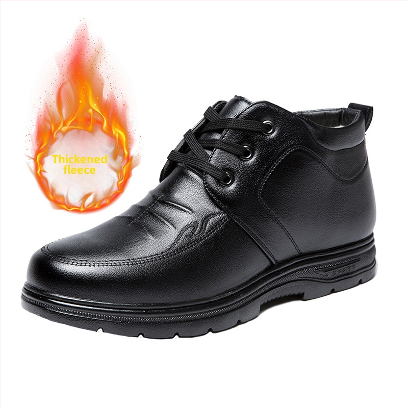 Talve meestele kodu sussid - PU naha ülemine, soe vooder, ees seotud, EVA tald