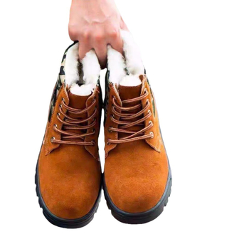 Talvise ohutuse jalanõud ehitusobjektidele, libisemiskindlad, soojendatud fleeceline vooder, terasest varvas, veluur-ülaosa, kummist talla