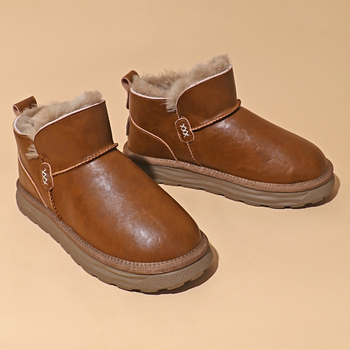 Meeste talvesaapad lume jaoks, veekindlad, libisemiskindlad, veisnahast ülemine osa, kummist tald, fleece vooder