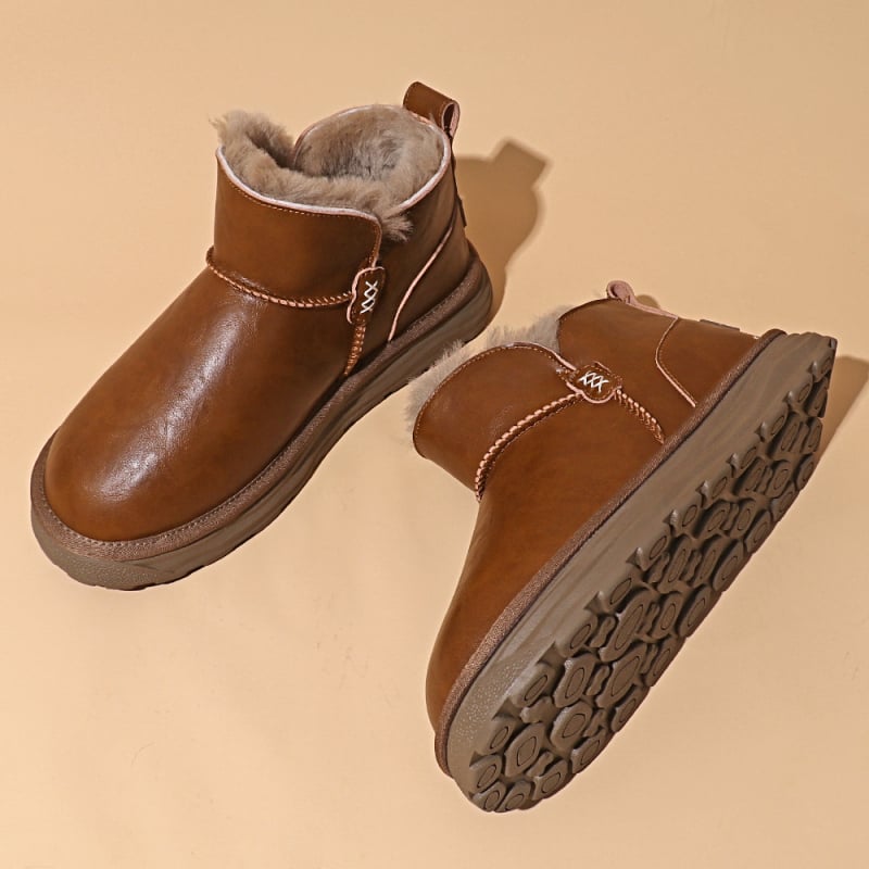 Meeste talvesaapad lume jaoks, veekindlad, libisemiskindlad, veisnahast ülemine osa, kummist tald, fleece vooder