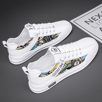 Мъжки канвасови Slip-On кецове, дишащи, нисък топ, кръгъл нос, гумена подметка