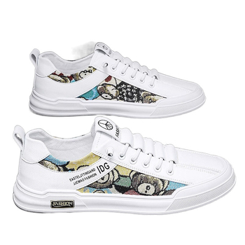 Мъжки канвасови Slip-On кецове, дишащи, нисък топ, кръгъл нос, гумена подметка