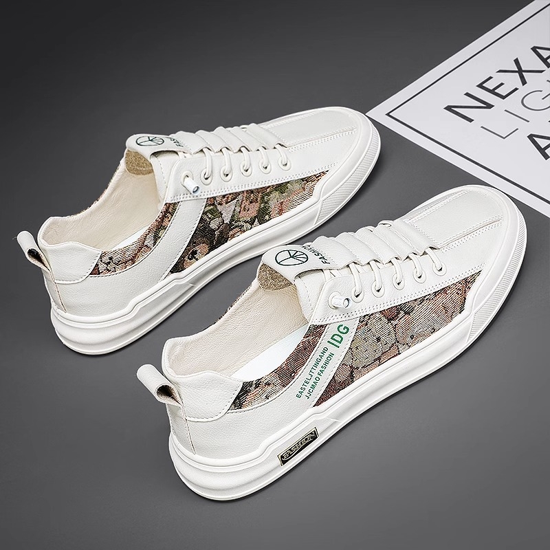 Мъжки канвасови Slip-On кецове, дишащи, нисък топ, кръгъл нос, гумена подметка