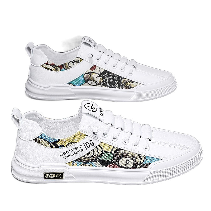 Мъжки канвасови Slip-On кецове, дишащи, нисък топ, кръгъл нос, гумена подметка