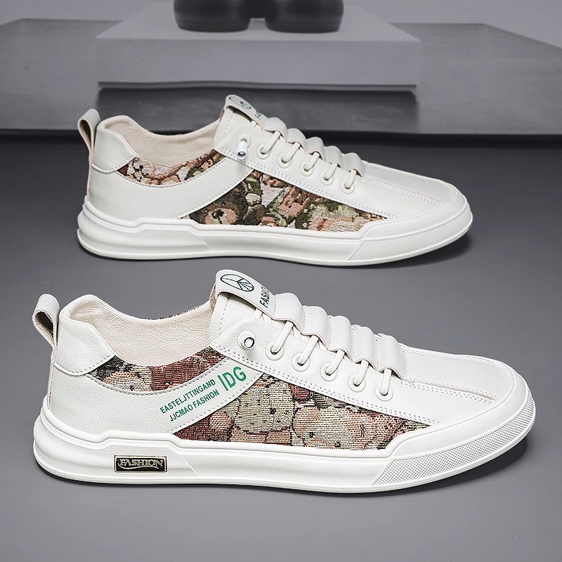 Мъжки канвасови Slip-On кецове, дишащи, нисък топ, кръгъл нос, гумена подметка