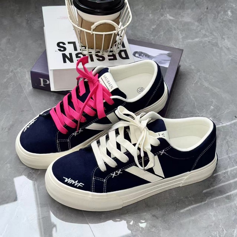 Унисексови платнени кецове - нисък връх, кръгла носка, връзки, вулканизирана гумена подметка