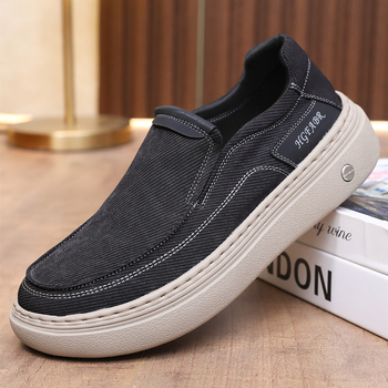 Muške platnene tenisice slip-on, okrugla špička, pamuk gornji dio, EVA đon, niski potpetica