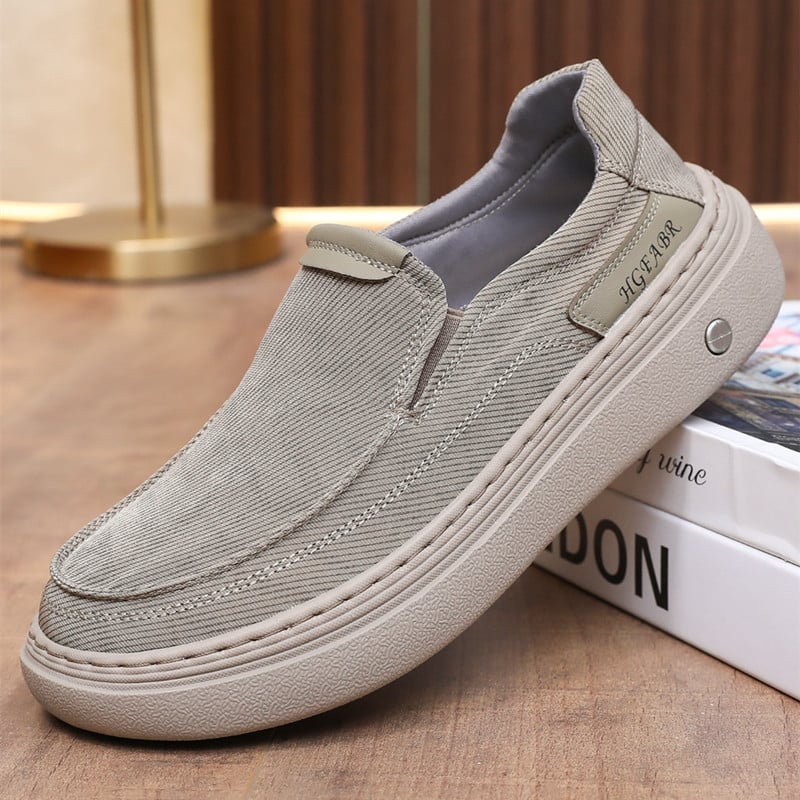 Muške platnene tenisice slip-on, okrugla špička, pamuk gornji dio, EVA đon, niski potpetica