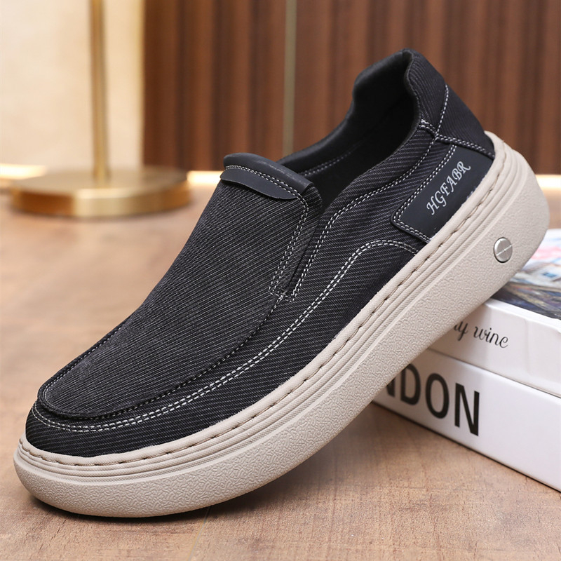 Muške platnene tenisice slip-on, okrugla špička, pamuk gornji dio, EVA đon, niski potpetica