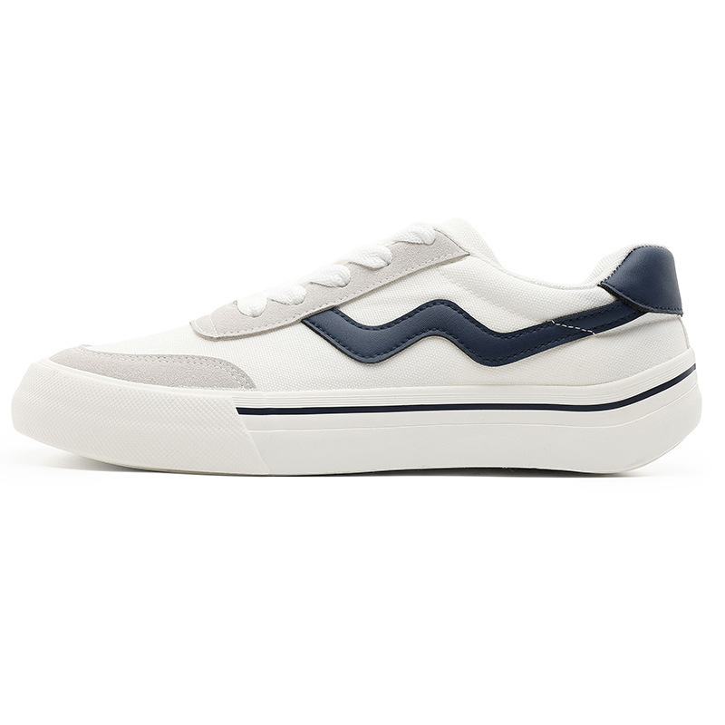 Мъжки канвасови маратонки – дишащи, леки, вулканизирана подметка, връзки, нисък горнище, HTA-6