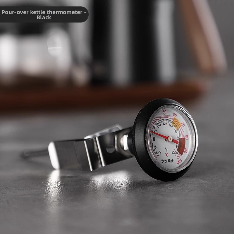 Bincoo kafijas termometrs – mehānisks adatu termometrs rokām vārītai kafijai un espreso, mūsdienīgs minimālisma stils, materiāls alumīnijs + 304 nerūsējošais tērauds + ABS