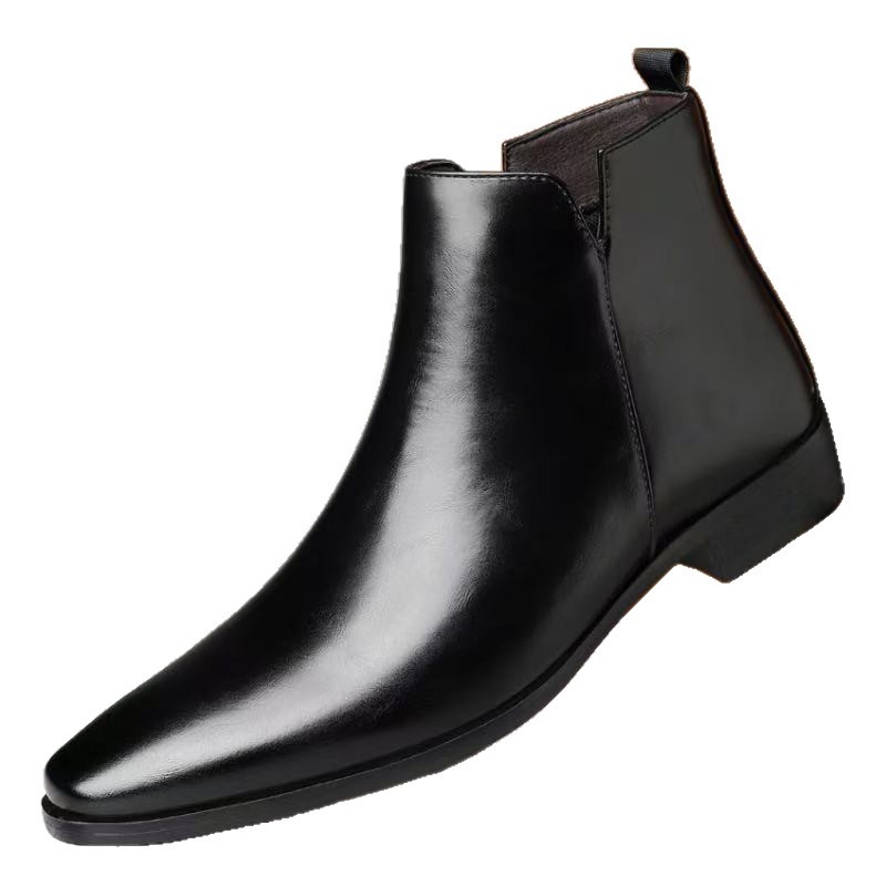 Vīriešu Chelsea zābaki - Augstā PU augšdaļa, Gumijas zole, ūdensizturīgi un silti, Ziemas 2024