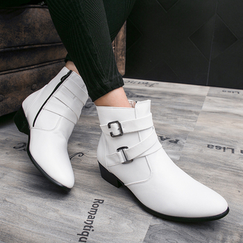 Muške Martin čizme, britanski stil, povećanje visine, protuklizne, tople, PU gornji dio, gumena potplat