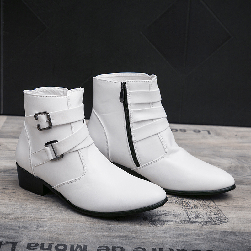 Muške Martin čizme, britanski stil, povećanje visine, protuklizne, tople, PU gornji dio, gumena potplat