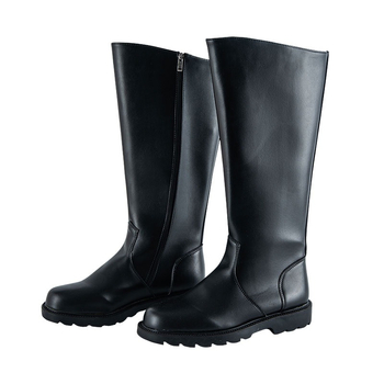 Cizme Knight din piele sintetică, tibie înaltă, vârf rotund, toc pătrat 3-5 cm