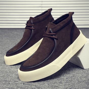 Facing férfi munkabakancs – japán stílusú retro, magas szárú bőrből készült bakancs, mikrofibra bélés, gumitalp