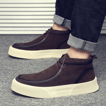 Facing férfi munkabakancs – japán stílusú retro, magas szárú bőrből készült bakancs, mikrofibra bélés, gumitalp