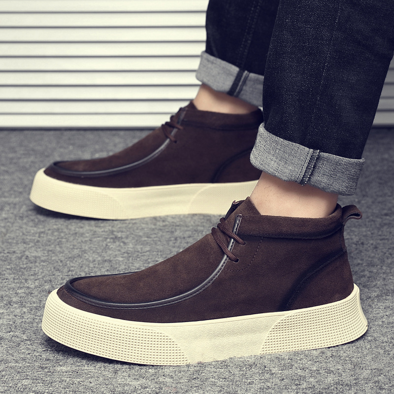 Facing férfi munkabakancs – japán stílusú retro, magas szárú bőrből készült bakancs, mikrofibra bélés, gumitalp