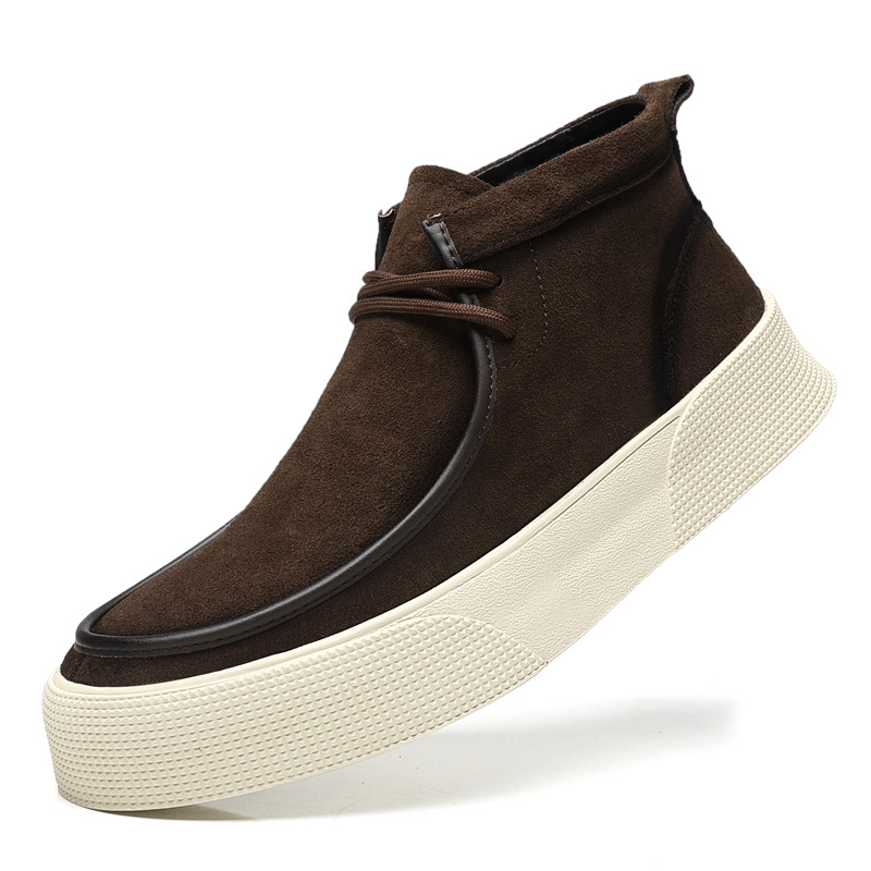 Facing férfi munkabakancs – japán stílusú retro, magas szárú bőrből készült bakancs, mikrofibra bélés, gumitalp