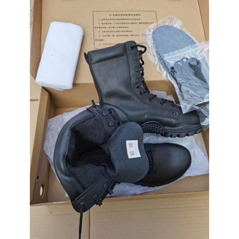 Katonai magas szárú csizma, uniszex, fűzővel, PU felső, gumi talp, vízálló, lélegző