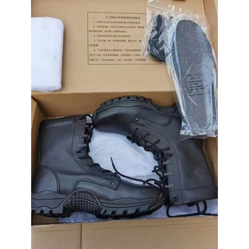 Katonai magas szárú csizma, uniszex, fűzővel, PU felső, gumi talp, vízálló, lélegző