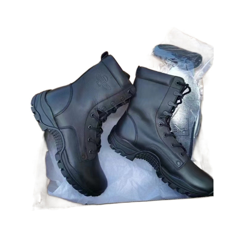 Katonai magas szárú csizma, uniszex, fűzővel, PU felső, gumi talp, vízálló, lélegző
