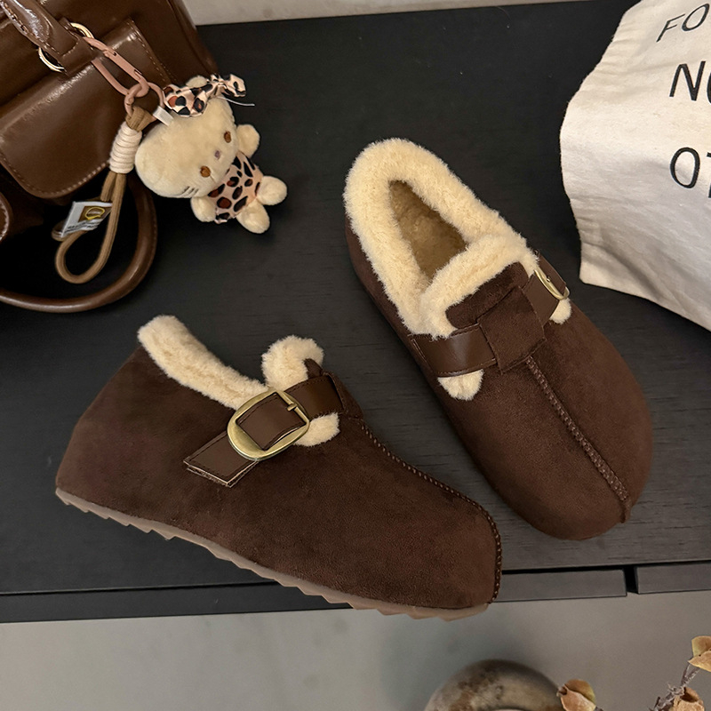 Zimske ženske cipele u Birkenstock stilu, visok gornji dio, gornja stranica: sintetička koža, potplat: guma, vezanje, ulošak od umjetnog pliša