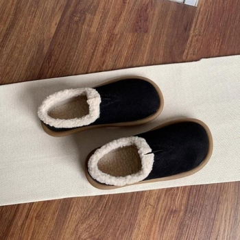 Ženske loaferice s mekim potplatom, toplja fleece podstava, gumena potplata, srednja visina gornjeg dijela, zaobljeni vrh