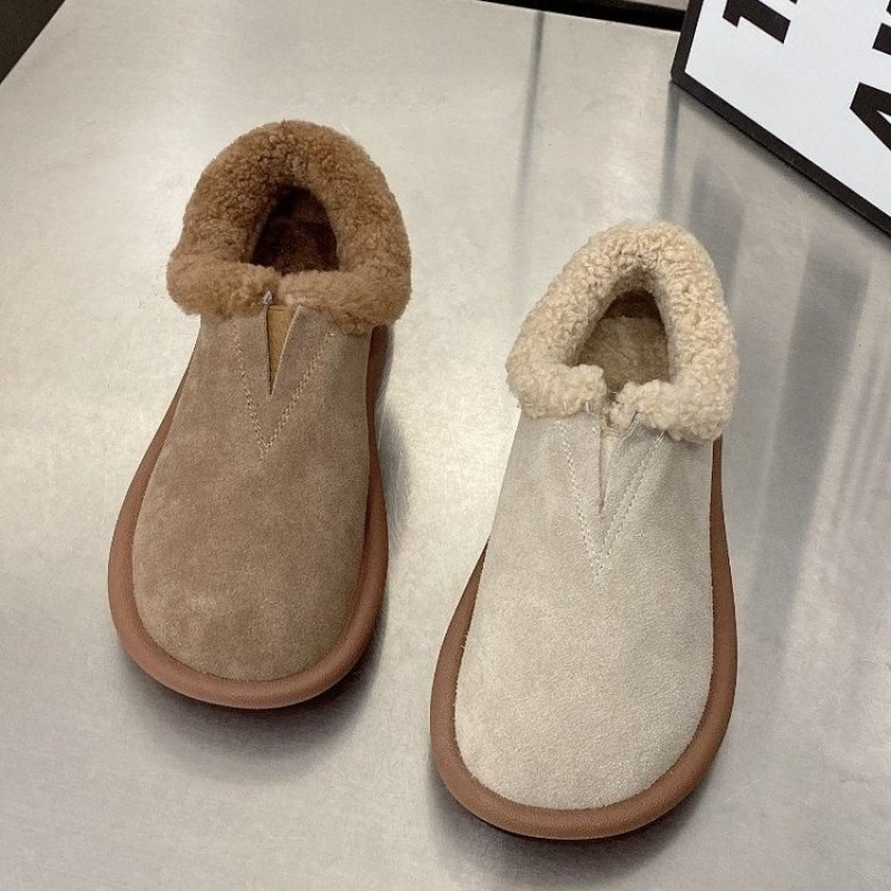 Ženske loaferice s mekim potplatom, toplja fleece podstava, gumena potplata, srednja visina gornjeg dijela, zaobljeni vrh