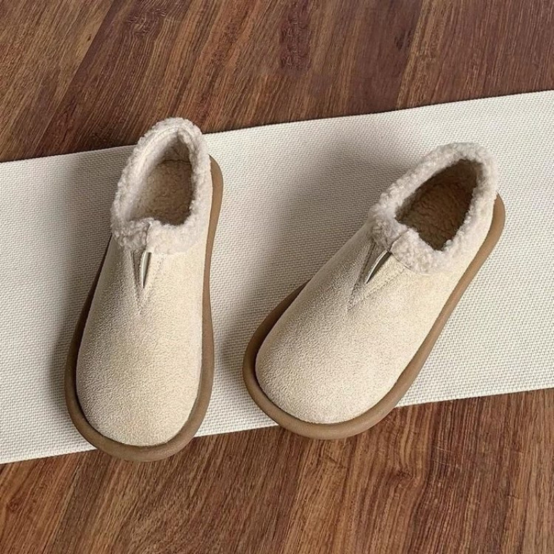 Ženske loaferice s mekim potplatom, toplja fleece podstava, gumena potplata, srednja visina gornjeg dijela, zaobljeni vrh