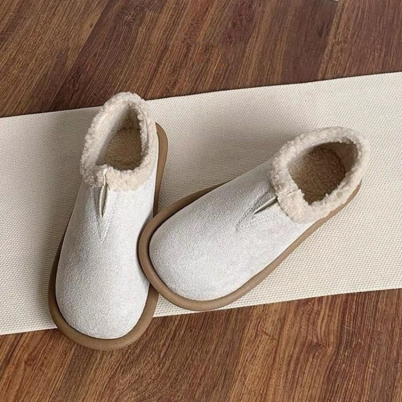 Ženske loaferice s mekim potplatom, toplja fleece podstava, gumena potplata, srednja visina gornjeg dijela, zaobljeni vrh