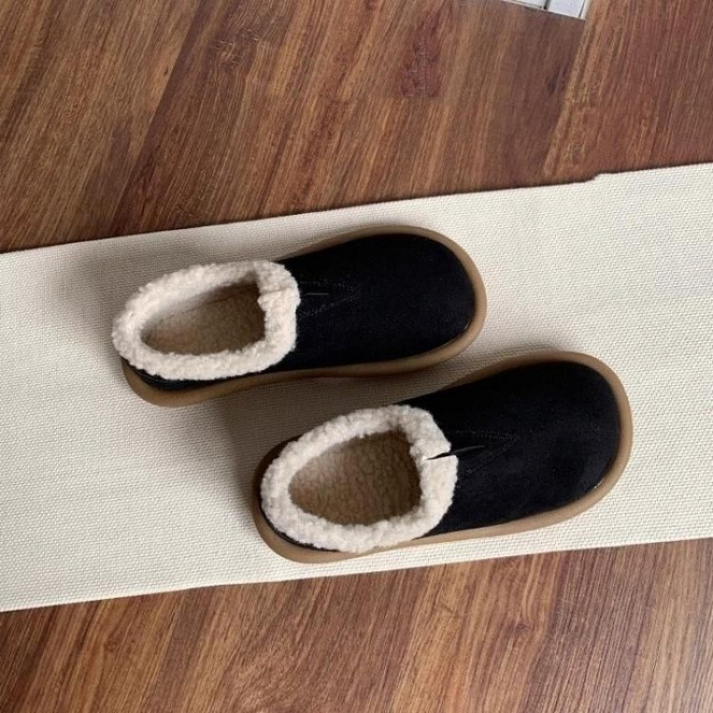 Ženske loaferice s mekim potplatom, toplja fleece podstava, gumena potplata, srednja visina gornjeg dijela, zaobljeni vrh