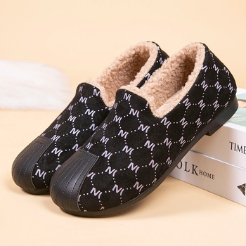 Ženske slip-on mokasine s plišanom unutrašnjošću, korejskog stila, okrugli vrh, gornji dio od umjetne kože, unutrašnjost od umjetnog krzna, protuklizna plastična potplata, niski potplat 1-3 cm