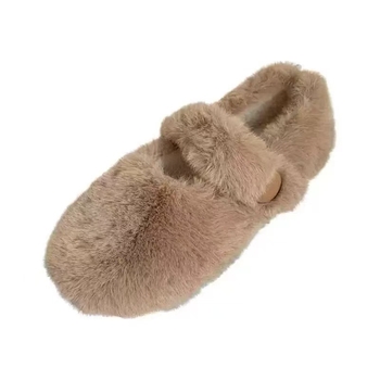 Ženske loaferice s unutarnjim povećanjem visine 5 cm, gornji dio od umjetne pliš, Velcro zatvarač, gumeni potplat, visina pete 3-5 cm
