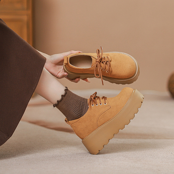 Pantofi platformă în stil Birkenstock, creștere de înălțime 10 cm, șireturi, talpă groasă, talpă PU