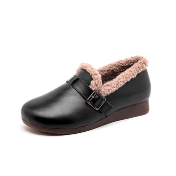 Ženske zimske slip-on loaferice – gornji dio od kože goveda, podstava od vune, uložak od ovčje vune, potplat od šlachte govedjeg