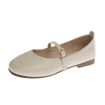 Ženske Bean Shoes — mekani PU gornji dio, kvadratni vrh, niski ravni potpetica, gumena potplata, korejski stil za svakodnevno nošenje