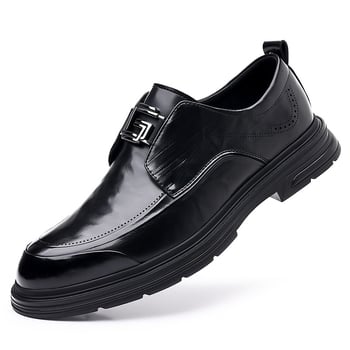 Muške slip-on mokasice s gornjim dijelom od mikrovlakna, prozračni PU ulošak, okrugli vrh, gumeni potplat