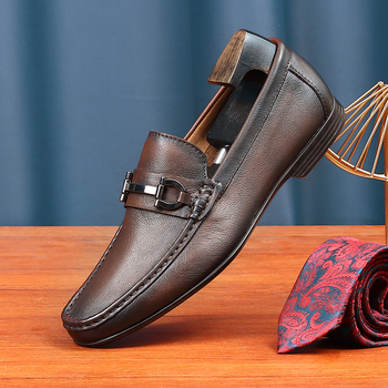 Muški ljetni loafersi za vožnju, prozračna gornja koža od kravljeg, slip-on, gumeni potplat, zaobljeni nos, niski kvadratni pet 1–3 cm, ulošak od prirodne kože, podstava od svinjske kože