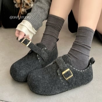 Női velúr loaferek mesterséges rövid plüss béléssel, gumitalpú, kerek orrú, alacsony felső rész