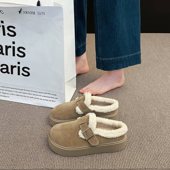 Ženske Birkenstock-stilne loaferice s gornjim dijelom od brušene kože, unutarnja od super vlakna, gumena potplata — niski nart, zimsko izdanje 2025