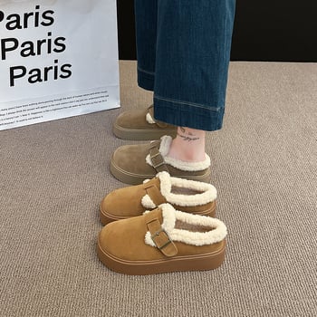 Ženske Birkenstock-stilne loaferice s gornjim dijelom od brušene kože, unutarnja od super vlakna, gumena potplata — niski nart, zimsko izdanje 2025