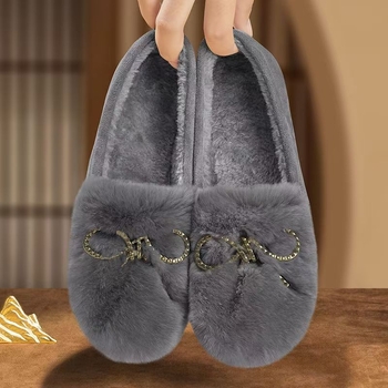 Kismama loaferek mesterséges rövid plüss belsejével, kerek orrú, alacsony profil, slip-on