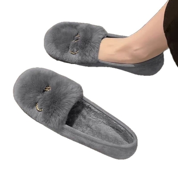 Kismama loaferek mesterséges rövid plüss belsejével, kerek orrú, alacsony profil, slip-on