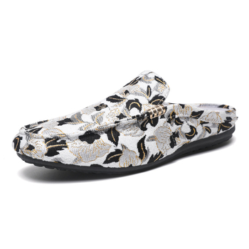 Мъжки Slip-On лоуфъри с платнен горен, гумена подметка, заострен нос и антихлъзгаща подметка