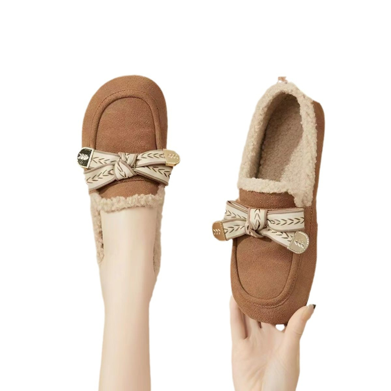 Talvised veluur loaferid ümmarguse ninaga, vooder fleece, kummist talla, madal kand, slip-on