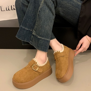 Ženske Birkenstock čizme za zimu s debelom potplatom, umjetna kratka krzna, vezanje, zimska toplina